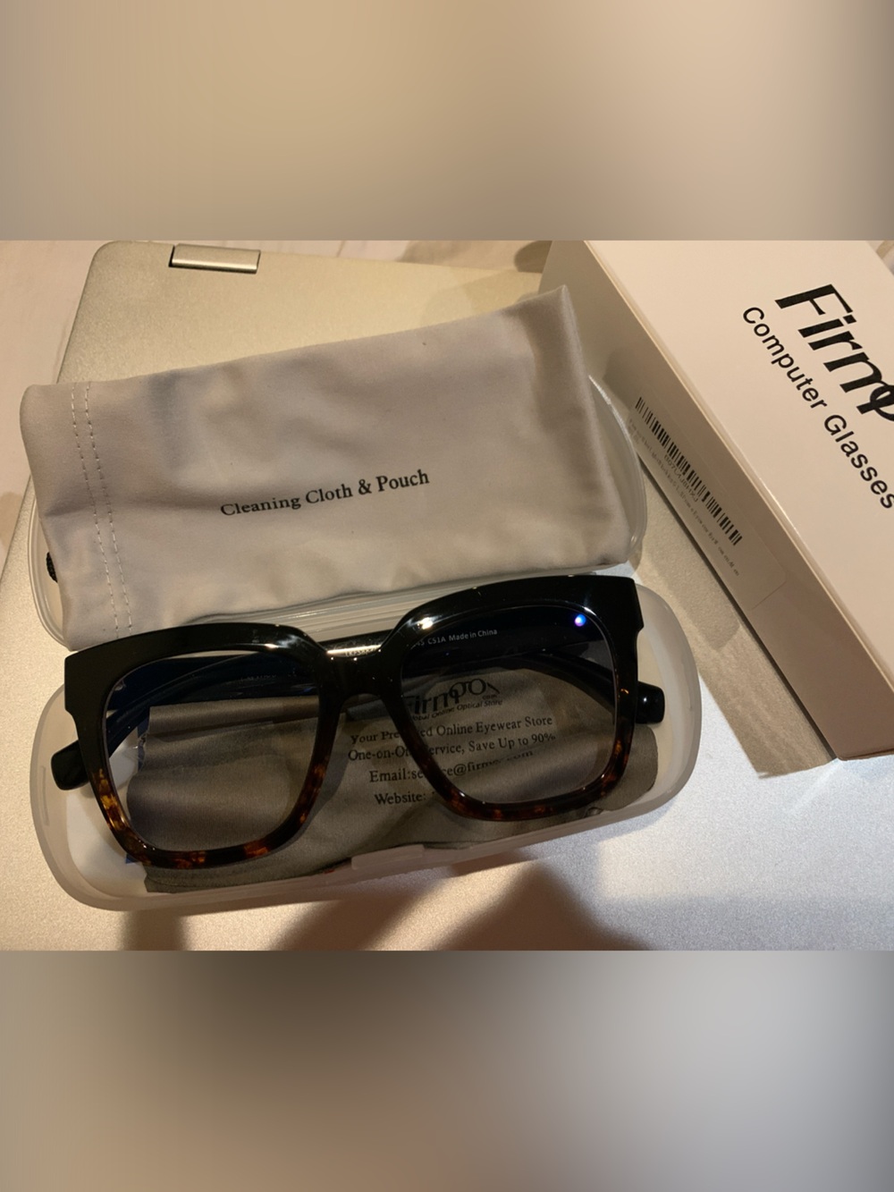Blue Light Blocking Computer Glasses in Tortoiseshell/Black- unisex